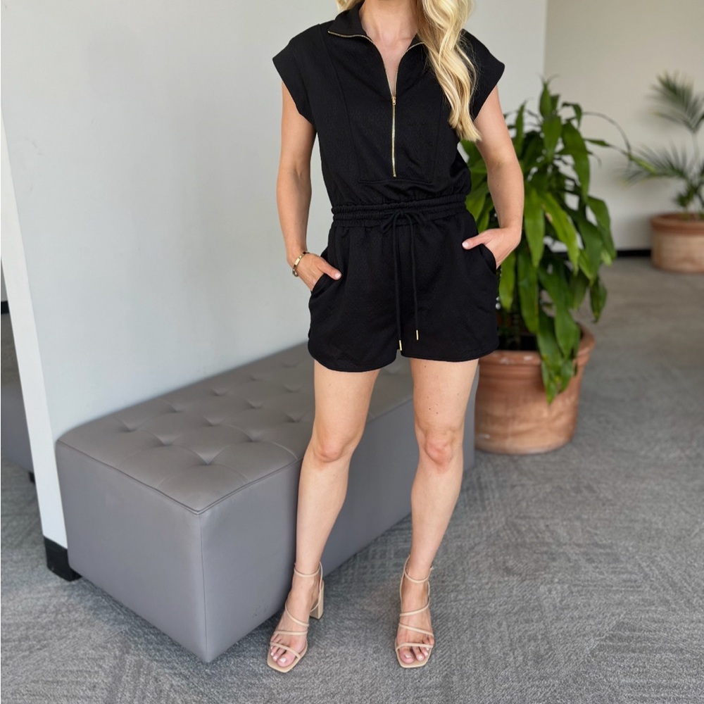 Elegant Black Women's Romper